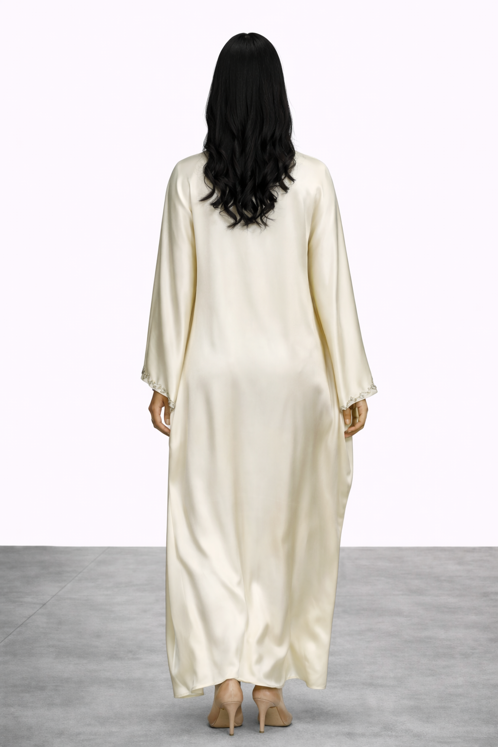 Pearl Cream Abaya